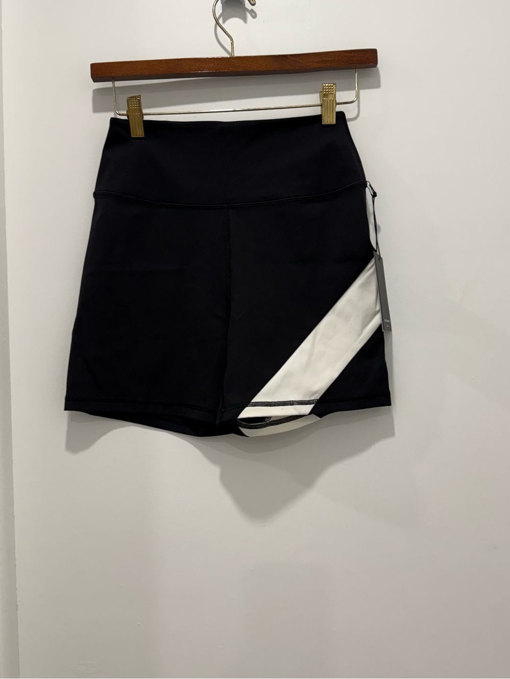 Spiritual Gangster Diem Biker Shorts NWT Black White S